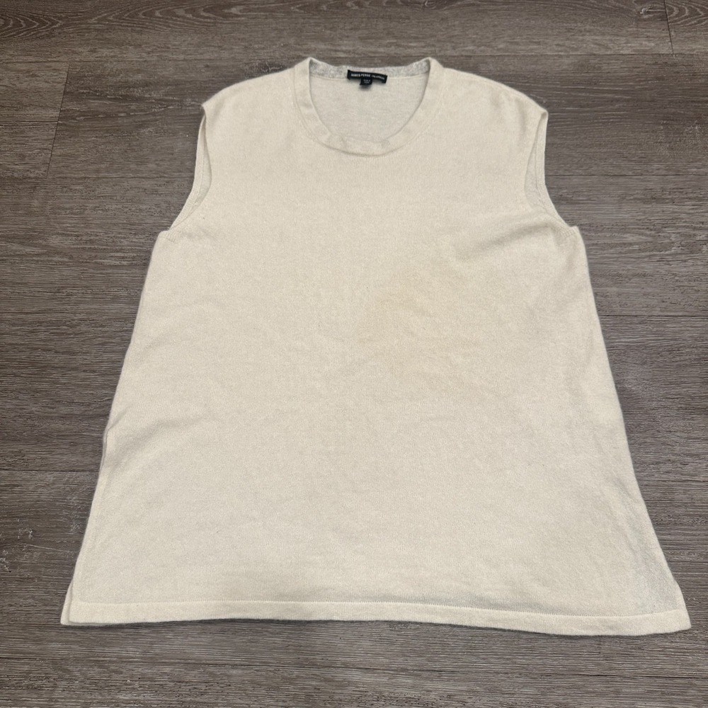 James Perse Cashmere Tank Top Women 1 Small Beige Cotton Blend Vest WCCN3871